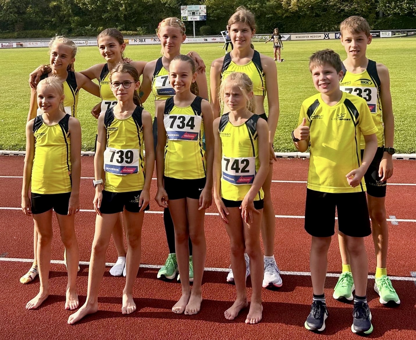 Das Team der KSG Gerlingen Leichtathletik nach den Kreismeisterschaften in Holzgerlingen. Zahlreiche Bestleistungen, Medaillen und starke Nachwuchsathletinnen und -athleten.